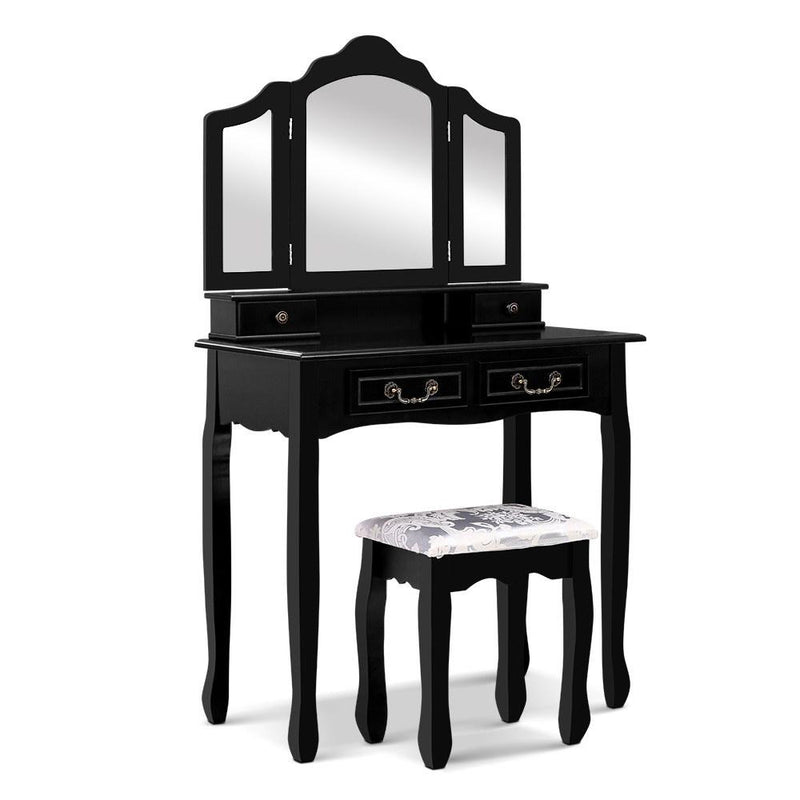 Artiss Dressing Table with Mirror - Black Payday Deals