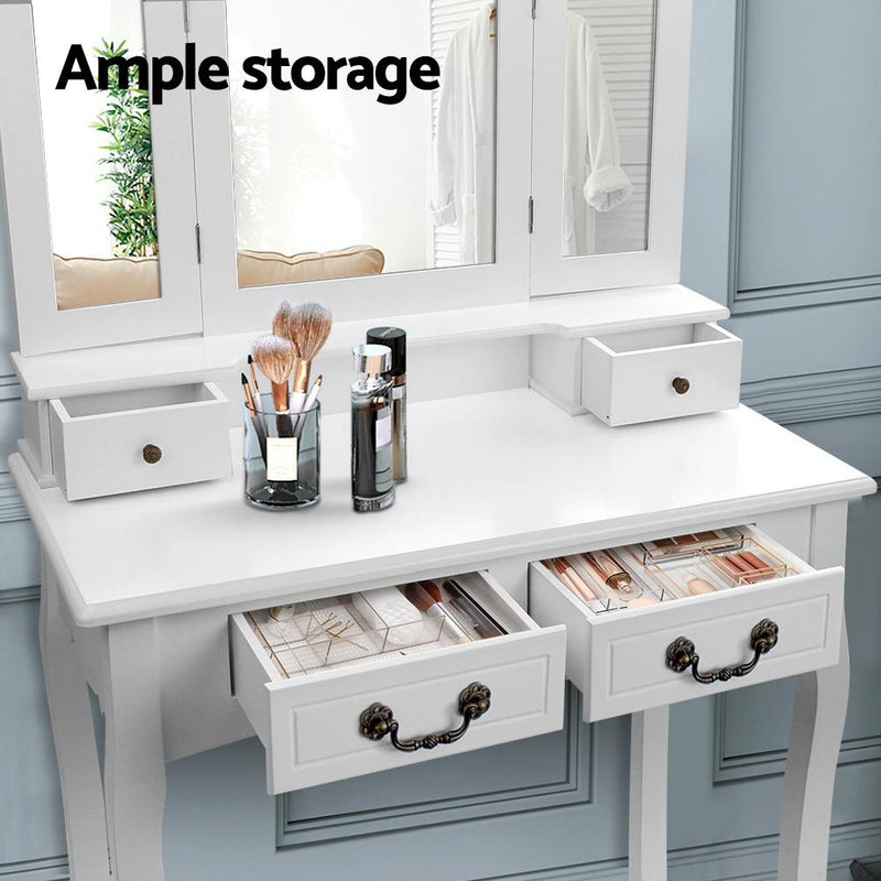 Artiss Dressing Table with Mirror - White Payday Deals