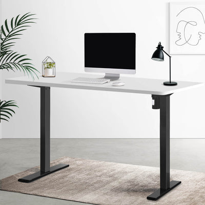 Artiss Electric Standing Desk Motorised Adjustable Sit Stand Desks Black White Payday Deals