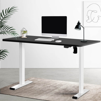 Artiss Electric Standing Desk Motorised Adjustable Sit Stand Desks White Black Payday Deals