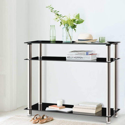 Artiss Entry Hall Console Table - Black & Silver Payday Deals