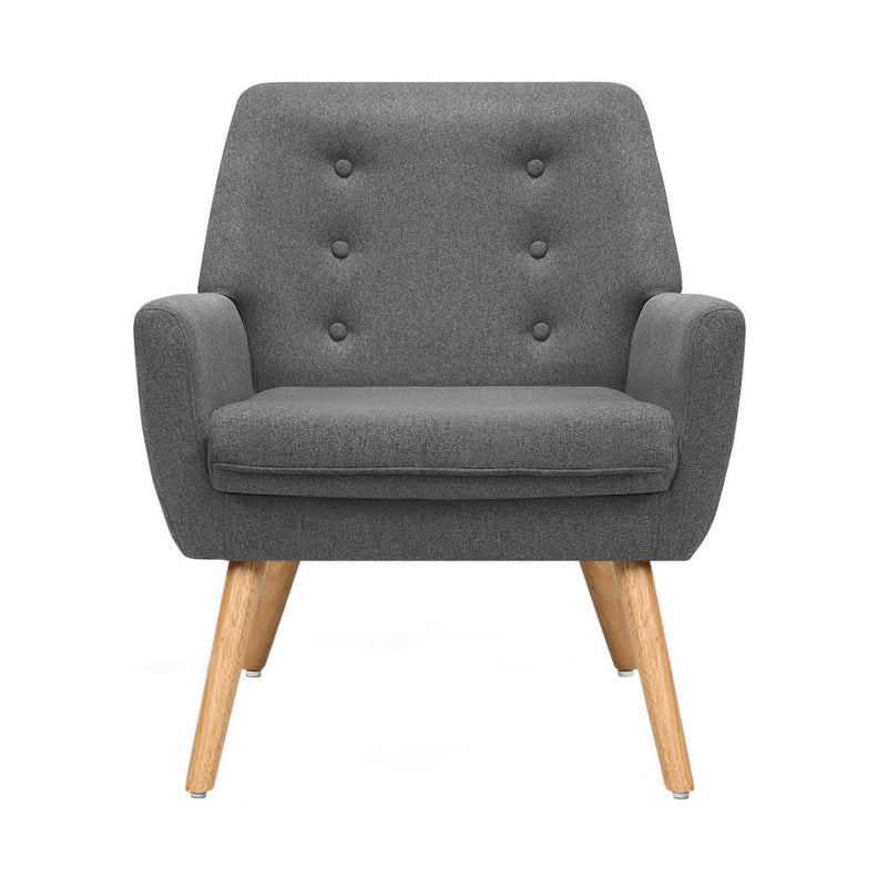 Artiss Fabric Dining Armchair - Grey Payday Deals