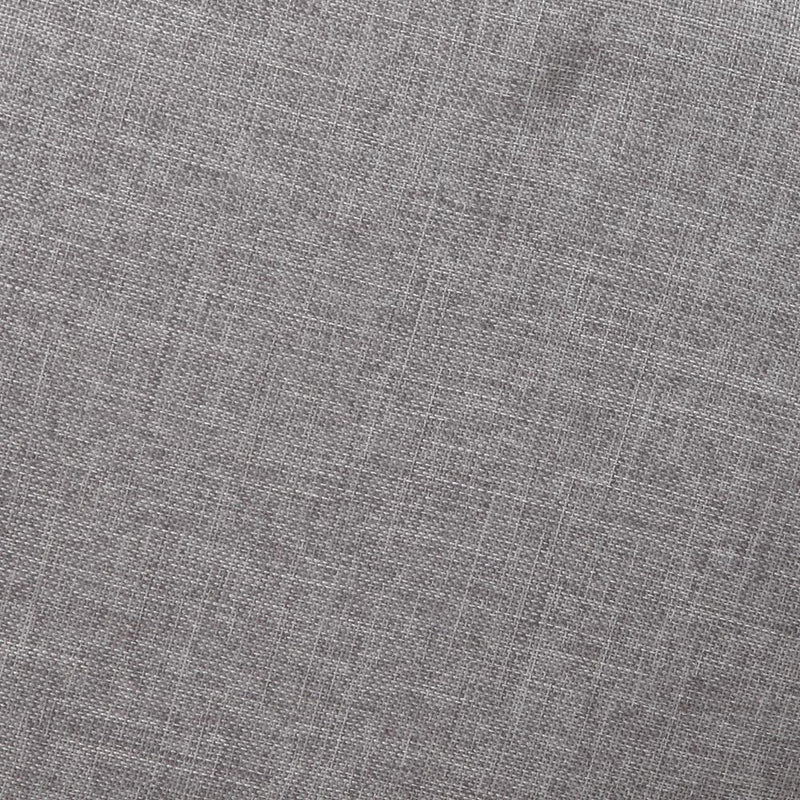 Artiss Fabric Round Ottoman - Light Grey