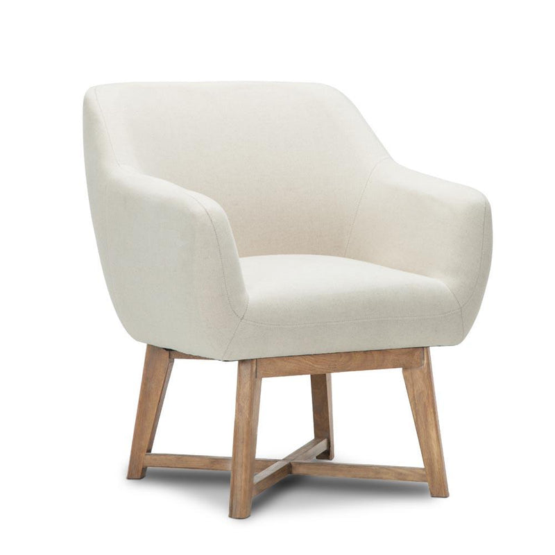 Artiss Fabric Tub Lounge Armchair - Beige Payday Deals