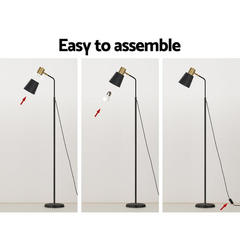 Artiss Floor Lamp Modern Light Stand LED Home Room Office Reading Black Payday Deals