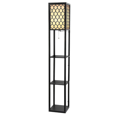 Artiss Floor Lamp Storage Shelf LED Lamps Vintage Standing Reading Light Bedroom Payday Deals