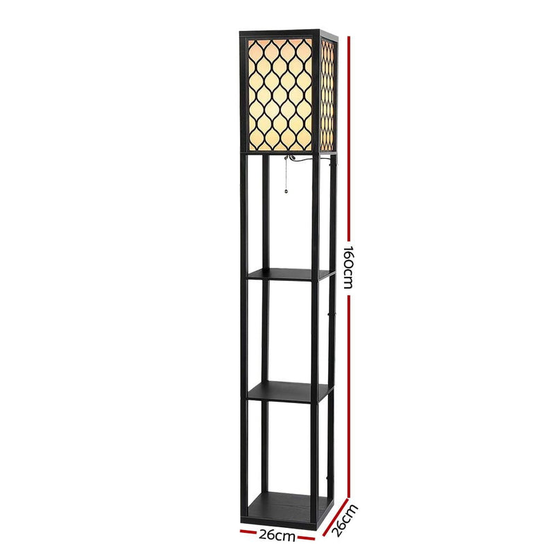 Artiss Floor Lamp Storage Shelf LED Lamps Vintage Standing Reading Light Bedroom Payday Deals
