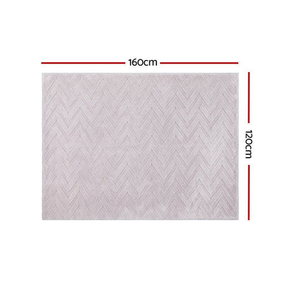 Artiss Floor Rugs 120x160cm Washable Area Mat Large Carpet Microfiber Ripple Payday Deals