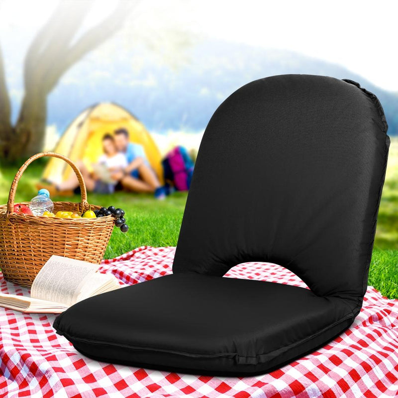 Artiss Foldable Beach Sun Picnic Seat - Black Payday Deals