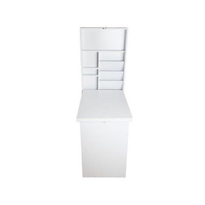 Artiss Foldable Desk with Bookshelf - White Payday Deals