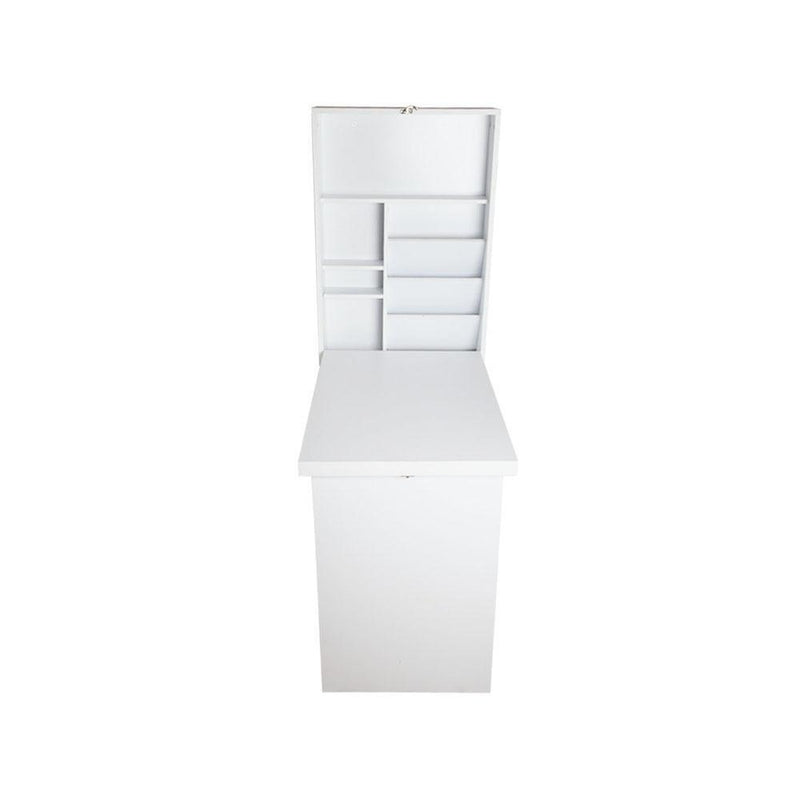Artiss Foldable Desk with Bookshelf - White Payday Deals