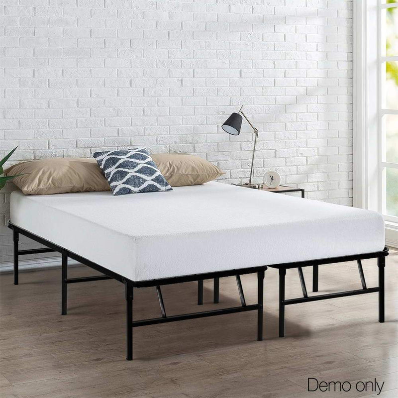 Folding Bed Frame Queen - Black Payday Deals