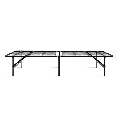 Artiss Folding Bed Frame Single Metal Bed Base Portable Black Payday Deals