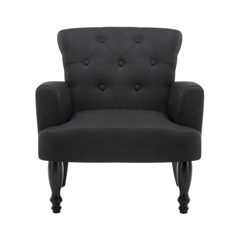 Artiss French Lorraine Chair Retro Wing - Black Payday Deals