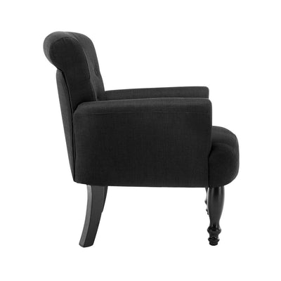 Artiss French Lorraine Chair Retro Wing - Black Payday Deals