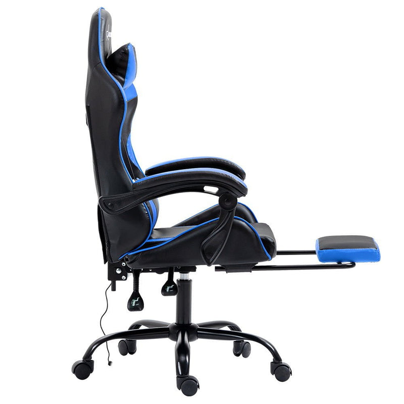 Artiss Gaming Chairs Massage Racing Recliner Leather Office Chair Footrest Payday Deals