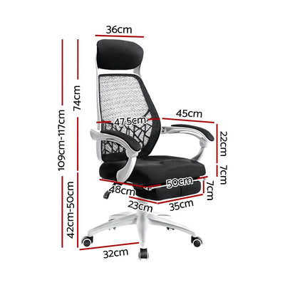 Artiss Gaming Office Chair Computer Desk Chair Home Work Study White Payday Deals