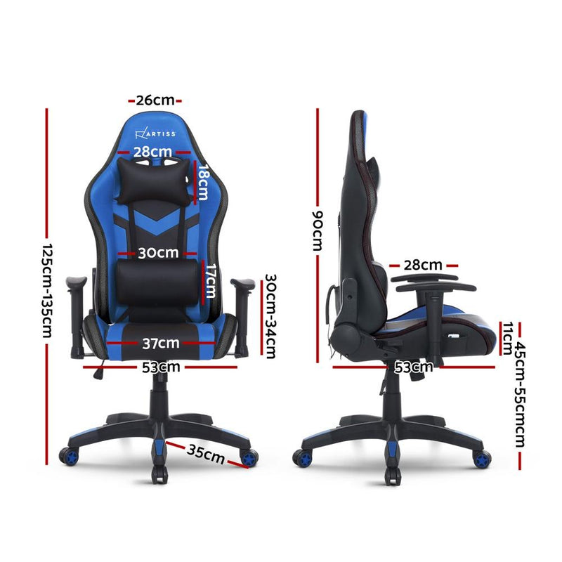 Artiss Gaming Office Chair RGB LED Lights Computer Desk Chair Home Work Chairs Payday Deals