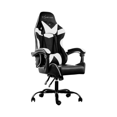 Artiss Gaming Office Chairs Computer Seating Racing Recliner Racer Black White