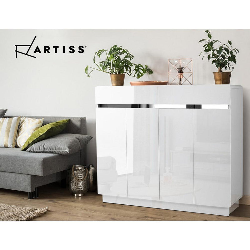 Artiss High Gloss Shoe Cabinet Storage Rack Organisers Boxes Cupboard Drawers