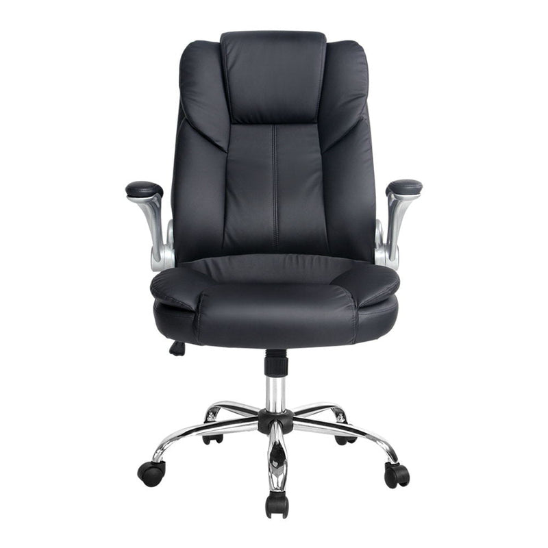 Artiss Kea Executive Office Chair Leather Black Payday Deals