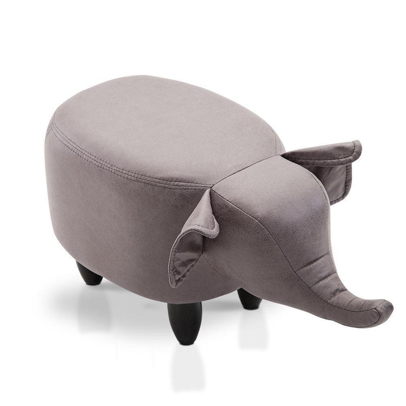 Artiss Kids Elephant Animal Stool - Grey