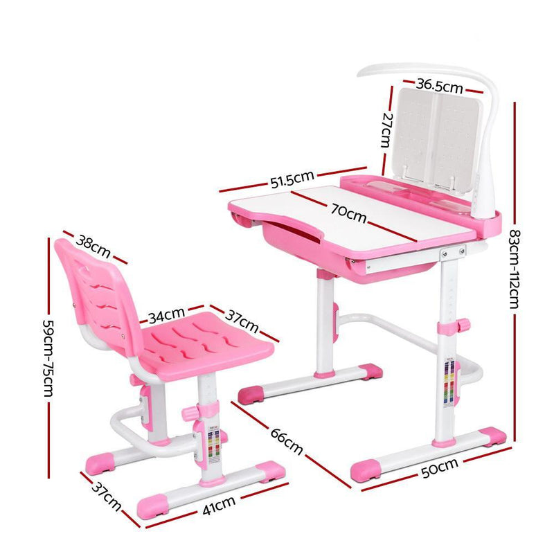 Artiss Kids Study Desk and Chair - Pink