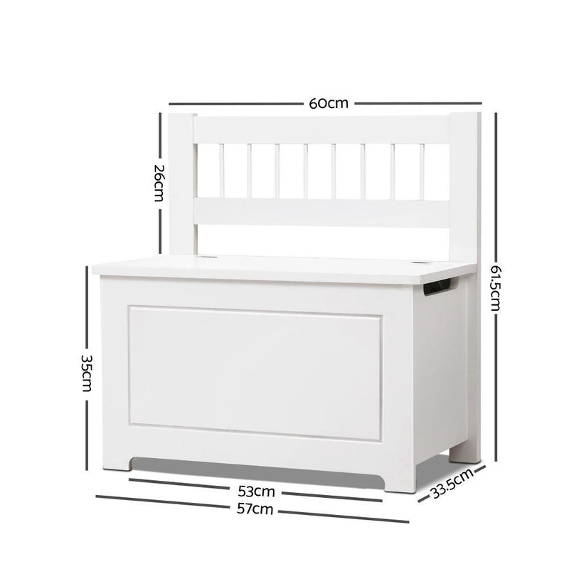 Artiss Kids Toy Box Storage Cabinet - White
