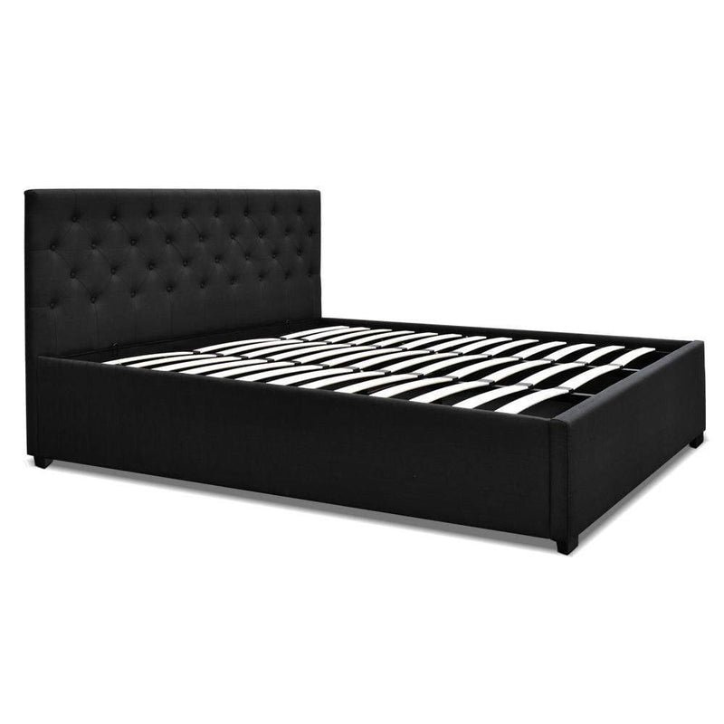 Artiss King Gas Lift Bed Frame - Charcoal