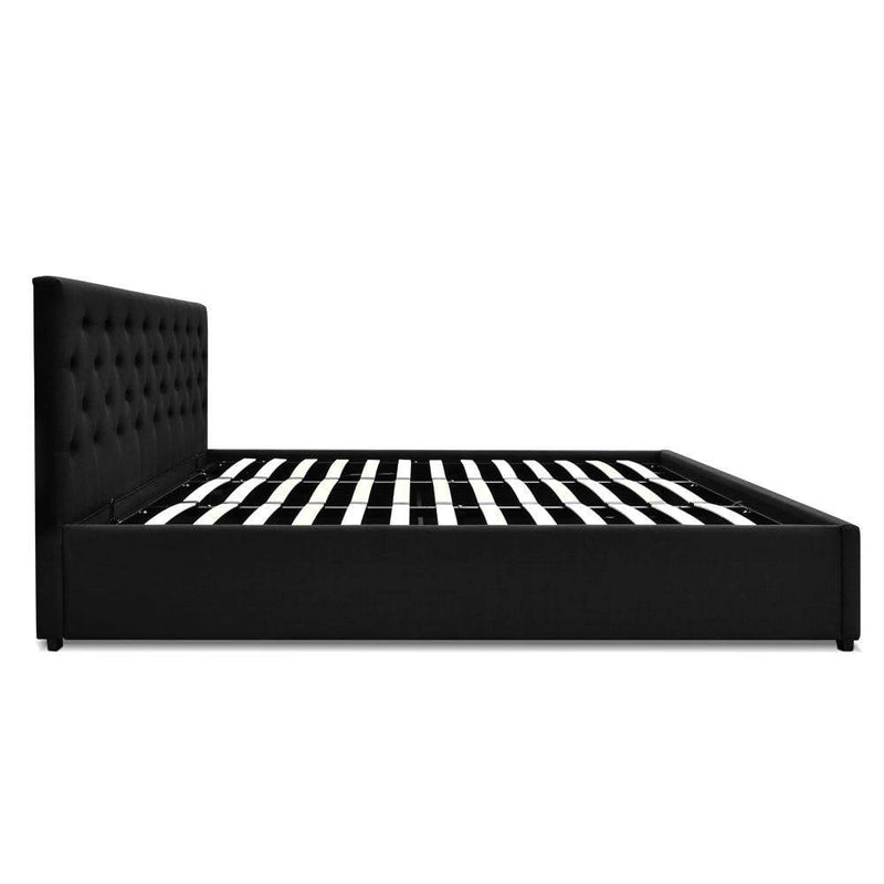 Artiss King Gas Lift Bed Frame - Charcoal