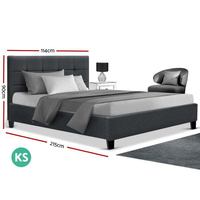 Artiss Bed Frame King Single Size Base Mattress Platform Fabric Wooden Payday Deals
