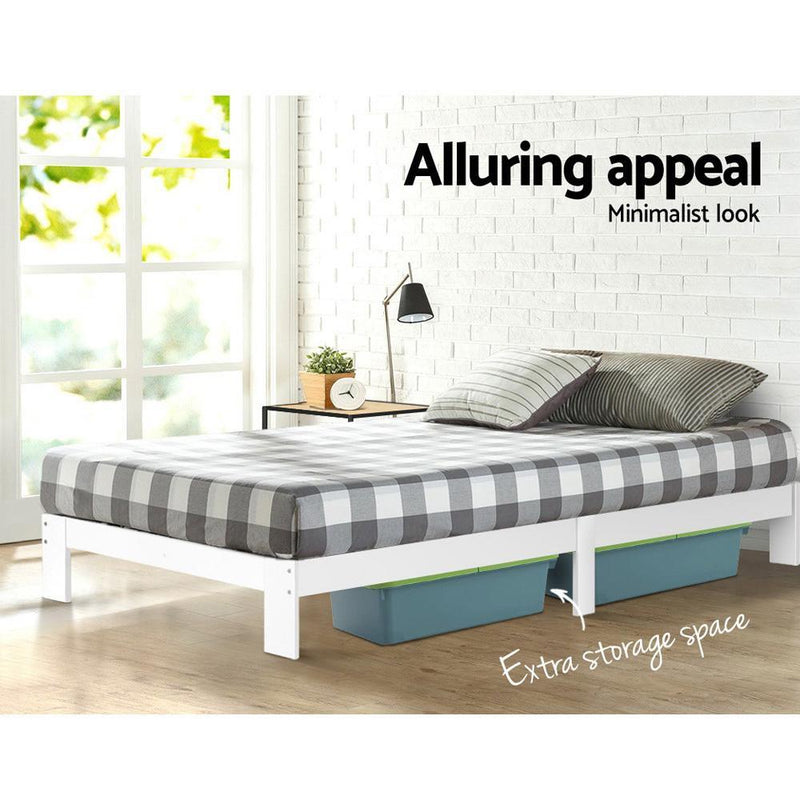 Artiss King Single Size Wooden Bed Frame Mattress Base Timber Platform JADE