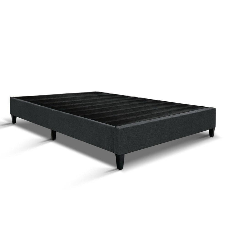 Artiss King Size Bed Base Frame Mattress Platform Fabric Wooden Charcoal BRISK Payday Deals