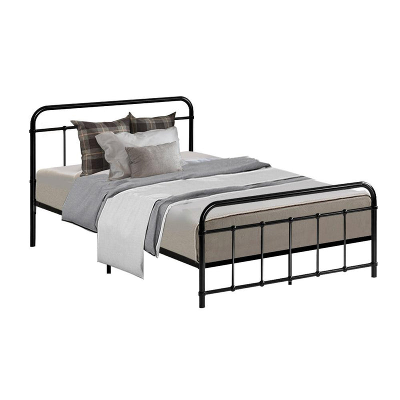 Artiss LEO Metal Bed Frame KS King Single - Black Payday Deals