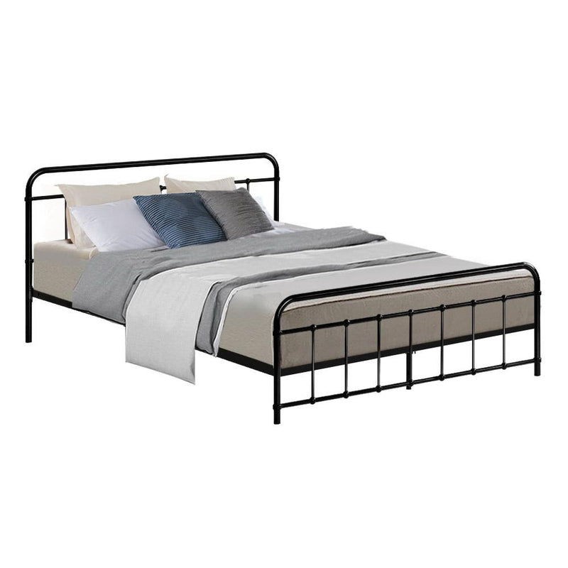 Artiss LEO Metal Bed Frame - Queen (Black) Payday Deals