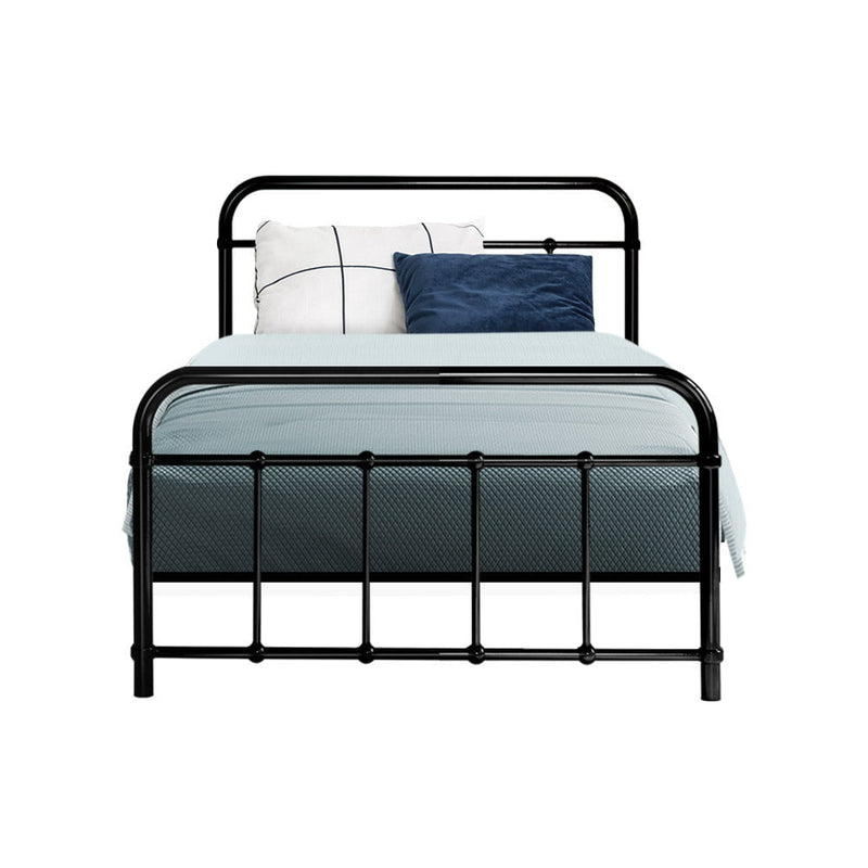 Artiss LEO Metal Bed Frame - Single (Black) Payday Deals