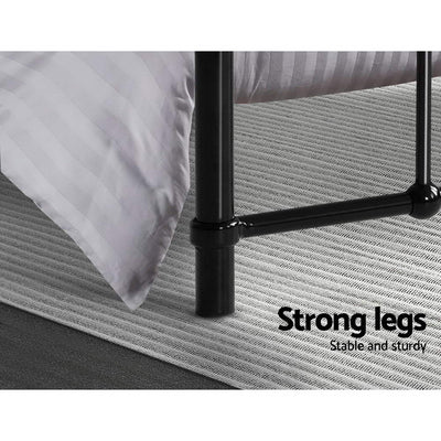 Artiss LEO Metal Bed Frame - Single (Black) Payday Deals