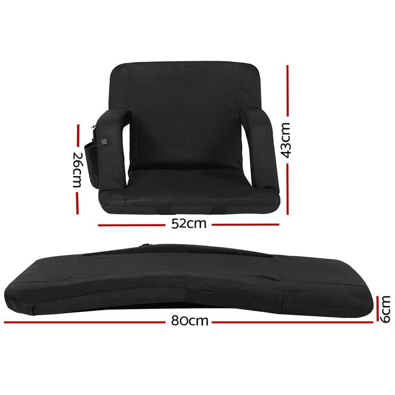 Artiss Lounge Sofa Bed With Armrest Heated Floor Recliner Futon Couch Folding Chair Cushion Payday Deals