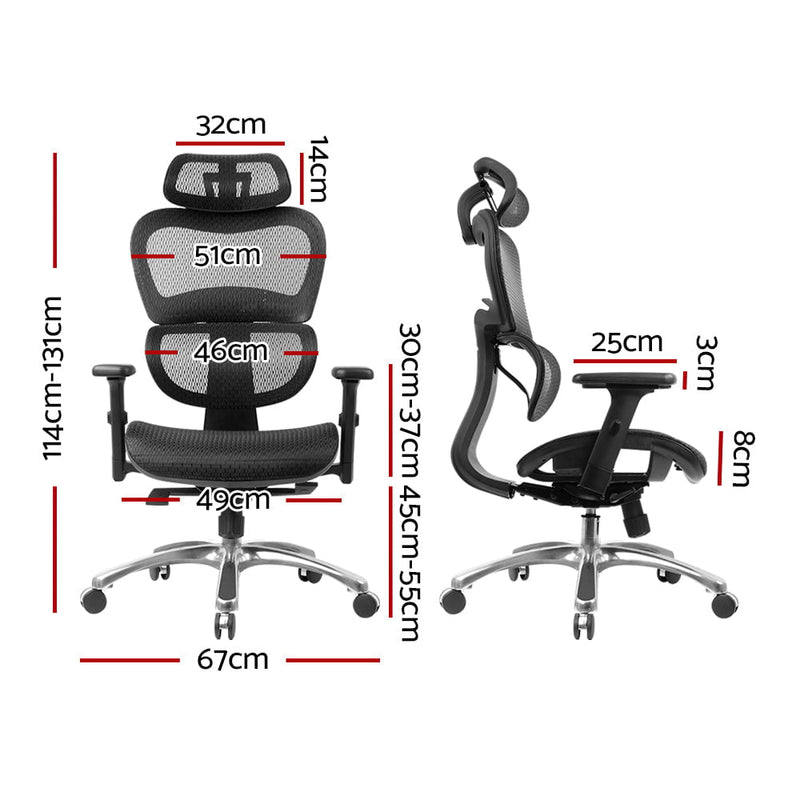 Artiss Mesh Office Chair High Back Executive Computer Chairs Black Payday Deals