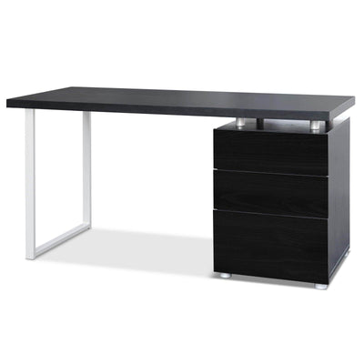 Artiss Metal Desk with 3 Drawers - Black Payday Deals