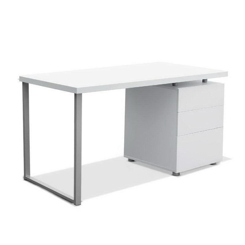 Artiss Metal Desk with 3 Drawers - White Payday Deals