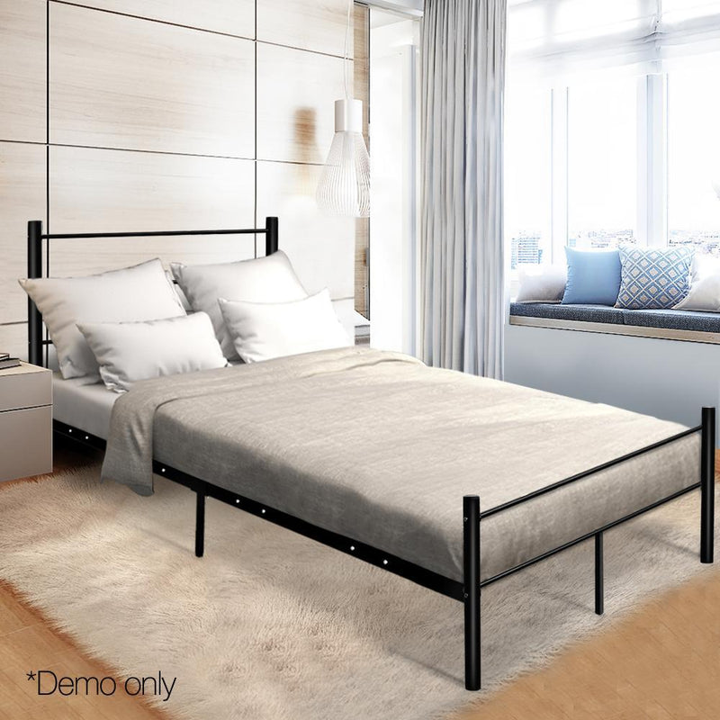 Artiss Metal Double Bed Frame - Black