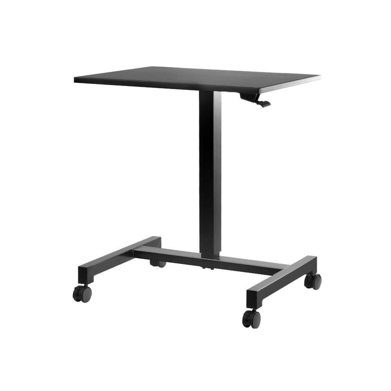 Artiss Mobile Height Adjustable Standing Desk Sit Stand Portable Computer Laptop Bar Table Gas Lift Black Payday Deals