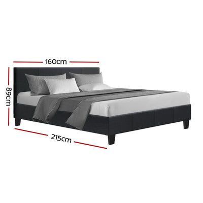 Artiss Neo Bed Frame Fabric - Charcoal Queen Payday Deals