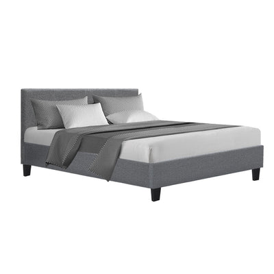 Artiss Neo Bed Frame Fabric - Grey Double Payday Deals