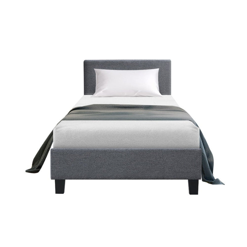 Artiss Neo Bed Frame Fabric - Grey King Single Payday Deals