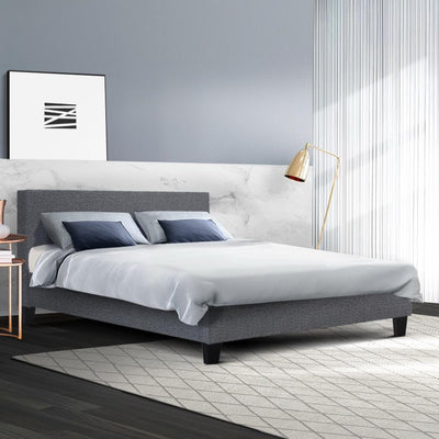 Artiss Neo Bed Frame Fabric - Grey Queen Payday Deals