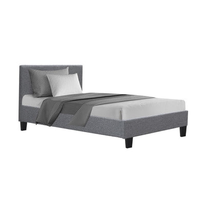 Artiss Neo Bed Frame Fabric - Grey Single Payday Deals