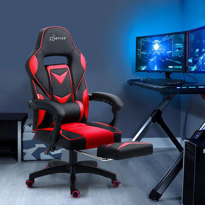 Artiss Office Chair Computer Desk Gaming Chair Study Home Work Recliner Black Red Payday Deals