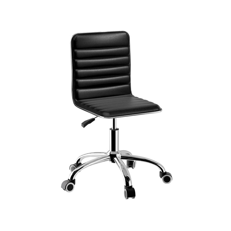 Artiss Office Chair Computer Desk Gaming Chairs PU Leather Low Back Black Payday Deals